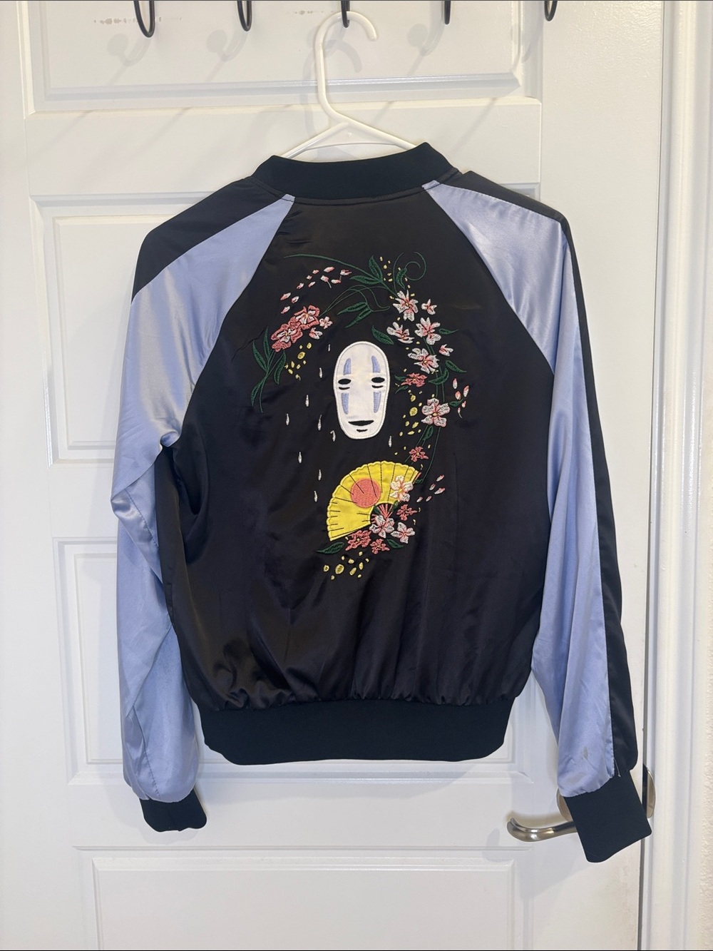 Her Universe Studio Ghibli Spirited Away No Face Embroidered Bomber Jacket S